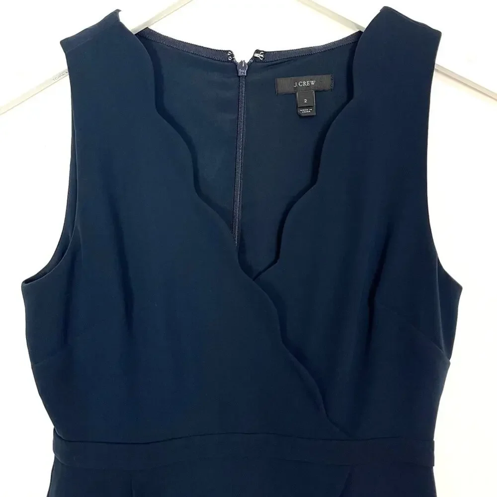 J. Crew Scallop Crepe Sheath Dress